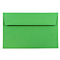 JAM Paper® Booklet Invitation Envelopes, A9, Gummed Seal, 30% Recycled, Green, Pack Of 25