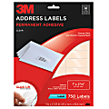 3M™ Clear Laser Address Labels, 1" x 2 5/8", Pack Of 750
