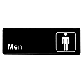 Alpine Men's Restroom Signs, 3" x 9", Black/White, Pack Of 15 Signs