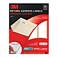 3M™ White Laser Return Address Labels, 1/2" x 1 3/4", Pack Of 8,000 1 thumbnail image