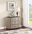 Coast To Coast Chelsea Wooden Chest With 3 Drawers, 30-1/2”H x 38”W x 19”D, Brown