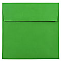 JAM Paper® Color Square Invitation Envelopes, 6" x 6", Gummed Seal, 30% Recycled, Green, Pack Of 25