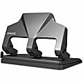 Universal Power Assist Punch - 3 Punch Head(s) - 30 Sheet - 9/32" Punch Size - Round Shape - Black 1 thumbnail image