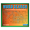 2024 Brown Trout Fun And Humor Daily Boxed Desk Calendar, 5” x 6”, Word Search Daily, January To December