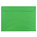 JAM Paper® Booklet Envelopes, 9" x 12", Gummed Seal, 30% Recycled, Green, Pack Of 25