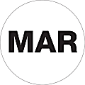 Tape Logic® White - "MAR" Months of the Year Labels 1", DL6725, Roll of 500 1 thumbnail image