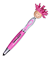 Breast Cancer Awareness Stylus Pens With Screen Cleaner, Medium Point, Pink Barrel, Black Ink