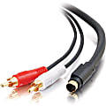 C2G 6ft Value Series S-Video + RCA Stereo Audio Cable - 6ft - Black, Red, White
