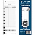 Lathem Model 700E Clock Single Sided Time Cards - White - Black Print Color - 1 Pack 1 thumbnail image