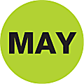 Tape Logic® Green - "MAY" Months of the Year Labels 1", DL6727, Roll of 500