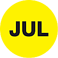 Tape Logic® Yellow - "JUL" Months of the Year Labels 1", DL6729, Roll of 500 1 thumbnail image