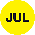 Tape Logic® Yellow - "JUL" Months of the Year Labels 1", DL6729, Roll of 500