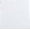 JAM Paper® Square Invitation Envelopes, 5 1/2" x 5 1/2", Gummed Seal, White, Pack Of 25