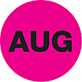 Tape Logic® Pink - "AUG" Months of the Year Labels 1", DL6730, Roll of 500 1 thumbnail image