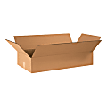 Partners Brand Flat Corrugated Boxes 24" x 12" x 4", Bundle of 25