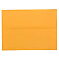 JAM Paper® Envelopes, A6, Gummed Seal, Ultra Orange, Pack Of 25