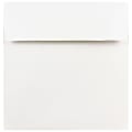 JAM Paper® Square Invitation Envelopes, 8" x 8", Gummed Seal, White, Pack Of 25