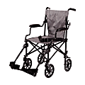DMI® Lightweight Folding Transport Chair, 39"H x 22 1/2"W x 38"D, Gray