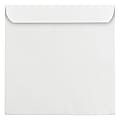 JAM Paper® Square Invitation Envelopes, 10 1/2" x 10 1/2", Gummed Seal, White, Pack Of 25