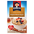 Quaker® Instant Oatmeal, Maple Brown Sugar, 1.5 Oz, Box Of 10