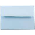 JAM Paper® Booklet Envelopes, #4 Bar (A1), Gummed Seal, Light Baby Blue, Pack Of 25
