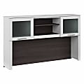 Bush Furniture Somerset 60"W Desk Hutch, Storm Gray/White, Standard Delivery 1 thumbnail image