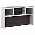 Bush® Furniture Somerset 60"W Desk Hutch, Storm Gray/White, Standard Delivery