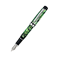 Monteverde® Resin Fountain Pen, Medium Nib, 0.8 mm, Green Barrel, Black Ink