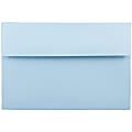 JAM Paper® Booklet Invitation Envelopes, A8, Gummed Seal, Light Baby Blue, Pack Of 25