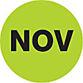 Tape Logic® Green - "NOV" Months of the Year Labels 2", DL6747, Roll of 500