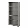 Bush Business Furniture Cabot 67"H 5-Shelf Bookcase, Modern Gray, Standard Delivery 1 thumbnail image
