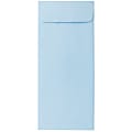 JAM Paper® #10 Policy Envelopes, Gummed Seal, Light Baby Blue, Pack Of 25