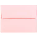 JAM Paper® Booklet Invitation Envelopes, A2, Gummed Seal, Baby Pink, Pack Of 25