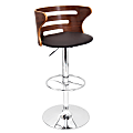 LumiSource Cosi Bar Stool, Walnut/Brown 1 thumbnail image