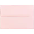 JAM Paper® Booklet Invitation Envelopes, A6, Gummed Seal, Light Baby Pink, Pack Of 25