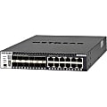 Netgear M4300 Stackable Managed Switch with 24x10G including 12x10GBASE-T and 12xSFP+ Layer 3 - 12 Ports - Manageable - 10 Gigabit Ethernet, Gigabit Ethernet - 10GBase-T, 10GBase-X - 3 Layer Supported - Modular - 1U High