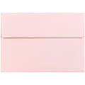 JAM Paper® Booklet Invitation Envelopes, A7, Gummed Seal, Light Baby Pink, Pack Of 25