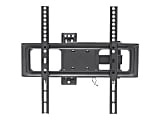 Manhattan TV & Monitor Mount, Wall, Full Motion, 1 screen, Screen Sizes: 32-55", Black, VESA 100x100 to 400x400mm, Max 35kg, LFD, Tilt & Swivel with 3 Pivots, Lifetime Warranty - Bracket - for LCD TV / curved LCD TV - steel - black