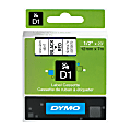 DYMO® D1 45017 Black-On-Red Tape, 0.5" x 23'