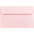 JAM Paper® Booklet Invitation Envelopes, A9, Gummed Seal, Light Baby Pink, Pack Of 25