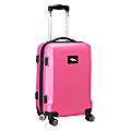 Denco 2-In-1 Hard Case Rolling Carry-On Luggage, 21"H x 13"W x 9"D, Denver Broncos, Pink