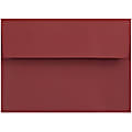 JAM Paper® Booklet Envelopes, #4 Bar (A1), Gummed Seal, Dark Red, Pack Of 25