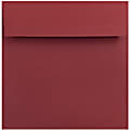 JAM Paper® Color Square Invitation Envelopes, 6" x 6", Gummed Seal, Dark Red, Pack Of 25 1 thumbnail image