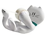Scotch Magic Tape Kitty Dispenser Pack - Holds Total 1 Tape(s) - 1" Core - Refillable - White, Red - 1 Each