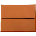 JAM Paper® Booklet Invitation Envelopes, A2, Gummed Seal, Dark Orange, Pack Of 25