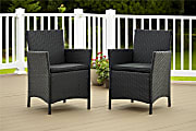 Cosco Jamaica Outdoor Dining Chairs, Black, Set Of 2