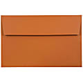 JAM Paper® Booklet Invitation Envelopes, A8, Gummed Seal, Dark Orange, Pack Of 25