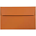 JAM Paper® Booklet Invitation Envelopes, A9, Gummed Seal, Dark Orange, Pack Of 25