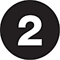 Tape Logic® Black - " Number Labels 2", DL6770, Roll of 500 1 thumbnail image