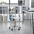Flash Furniture Vibrant Low-Back Task Chair With Tractor Seat, Silver/Chrome